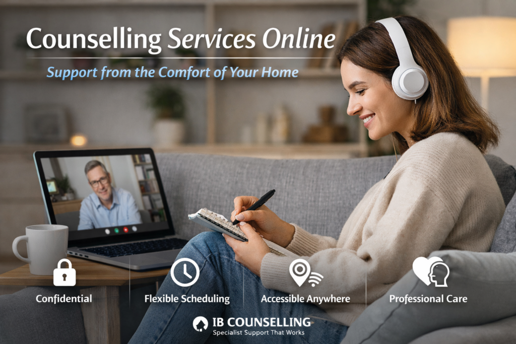 Online counselling session in progress